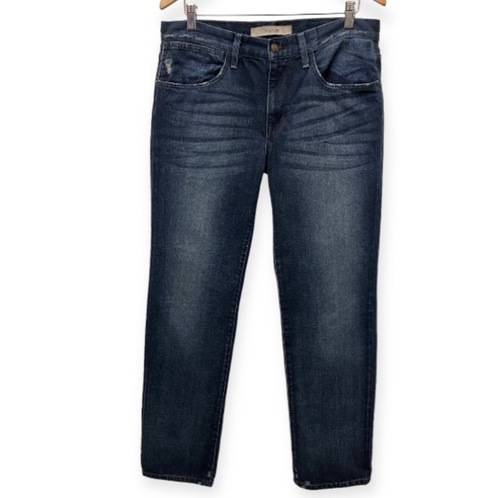 Joe’s Jeans 34x32.5 Classic Fit In Abrhem Blue Wash Mens Distressed 100% Cotton